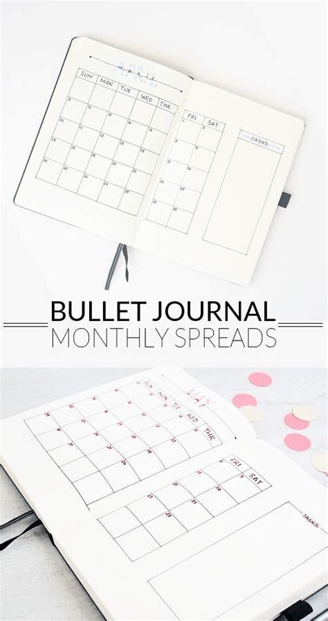Bullet Journal : Monthly Layouts