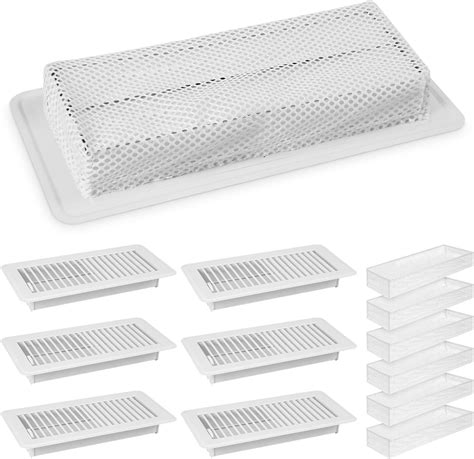Soaoo 12 Pcs Floor Vents Register 4" x 10" with Vent Cover Trap Set ...