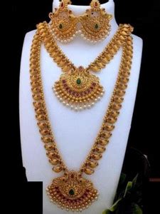 RADHAKRISHNA SALES Alloy Gold-plated Gold Jewellery Set Price in India ...