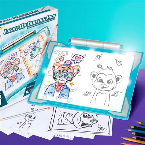 Buy Crayola Light Up Tracing Pad - Teal, Kids Light Board For Tracing ...