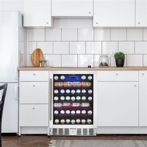 Beverage Fridge, 24'' Under Counter Beverage Refrigerator, 166 Can ...