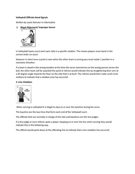 Image result for Volleyball Ref Hand Signals