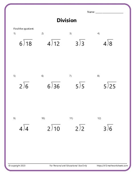 Image result for 4th Grade Division Problems