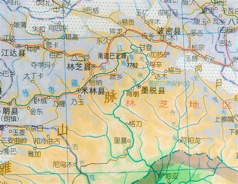 西藏旅遊地圖 - 地圖：西藏雅魯藏布江大峽谷衛星地圖和行政地圖 - 美景旅遊網