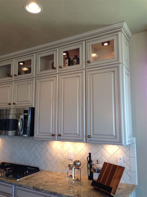 Kitchen Cabinet idea with Glass cabinets on top | Kitchen cabinets ...