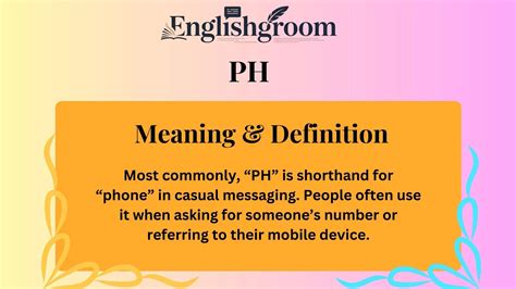Ph Meaning Text