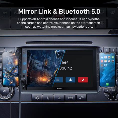 Double Din Car Stereo Apple Carplay / Android Auto,Hieha HD 7 Inch ...