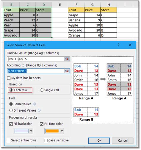 Image result for Compare Two Columns in Excel Find Differences