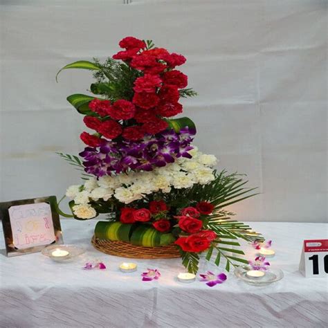 Tricolor Seduction of Carnations, Orchids, and Roses – Flowers Hut