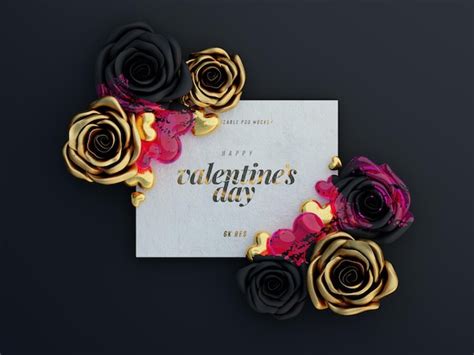 Belle maquette de carte de voeux décorée avec des roses mignonnes et ...