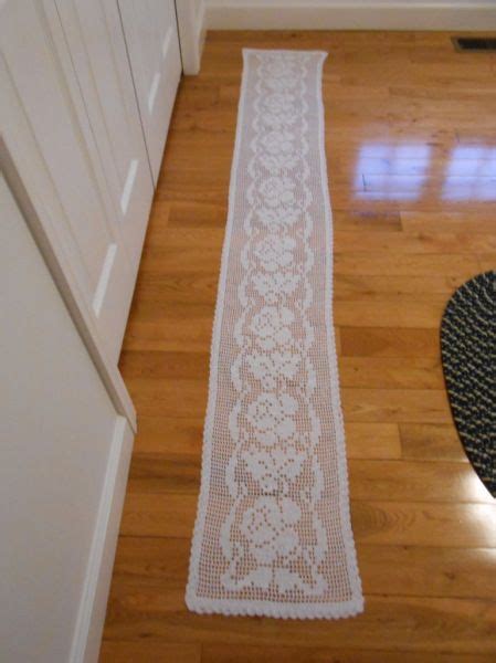 Image result for Rose Filet Crochet Table Runner Pattern