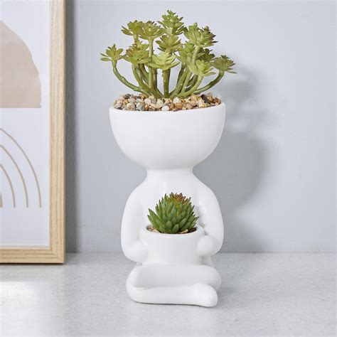 Buy Home Centre Gloria Artificial Plant in Ceramic Human Planter Online ...