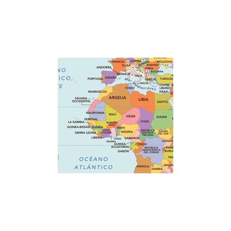 MapSherpa World Map with Countries in Spanish - Compact - 26 x India | Ubuy