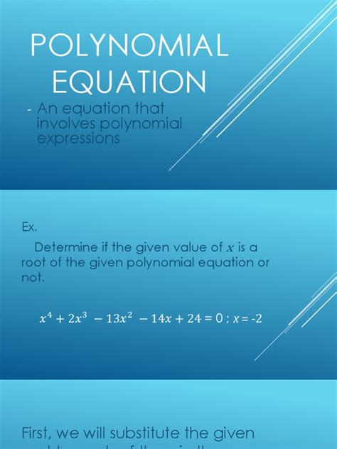 Polynomial Equation | PDF