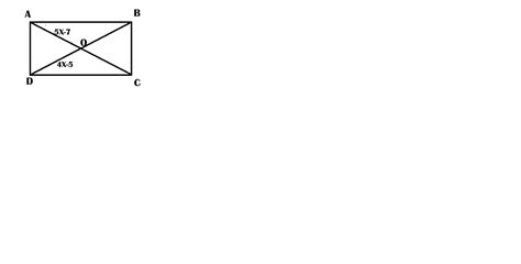 ABCD is a rectangle with diagonals AC and BD meeting at a point O find ...