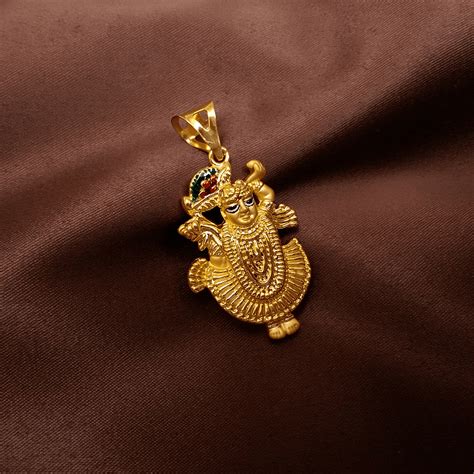 Buy Vraj Vallabh Shrinathji Pendant 22 KT yellow gold (4.36 gm ...