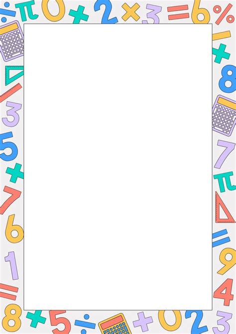 Image result for Color Border for Math Assignment
