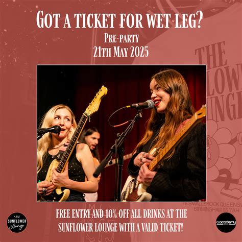 Wet Leg Pre-Show Party - The Sunflower Lounge