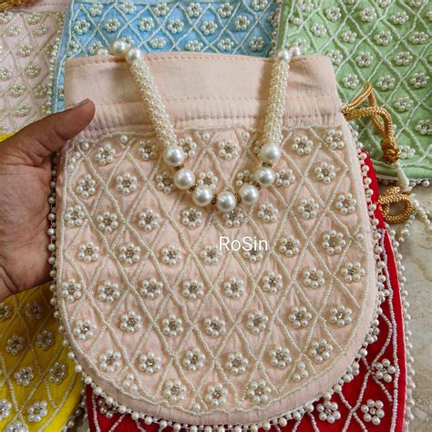 Luxury embroidery premium potli bags (1 piece) – Rosin