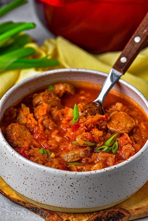 Sausage and Cabbage Soup - CheekyKitchen
