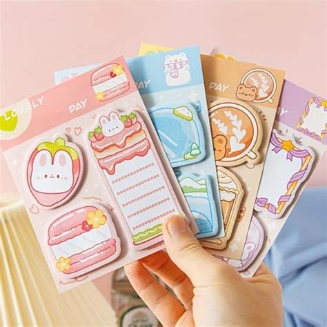 SAMVARDHAN 4 Pack Cute Sticky Notes Cartoon Animal Sticky Memo Pads ...