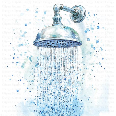 Shower Clipart | 5 High Quality Jpg's | Digital Download | Bathroom ...