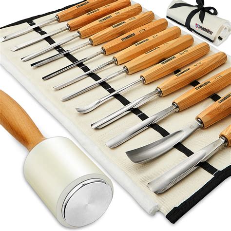 Amazon.com: Wood Carving Kit, Wood Carving Tools Set of 12 Chisels and ...