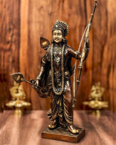 Buy Divine Superfine Brass Lord Rama Statue Brown Gold - 26 inch ...