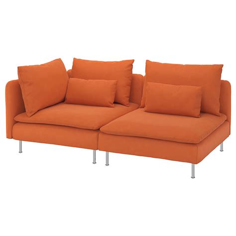 SÖDERHAMN - 三人座沙發, 含開放式座椅/Samsta 橘色 | IKEA 線上購物