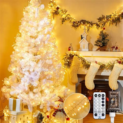 Brightown 25 Ft 500 LED Cluster Lights Christmas Outdoor, White Wire ...