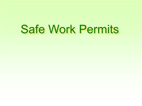 Image result for Safe Work Permit Examples