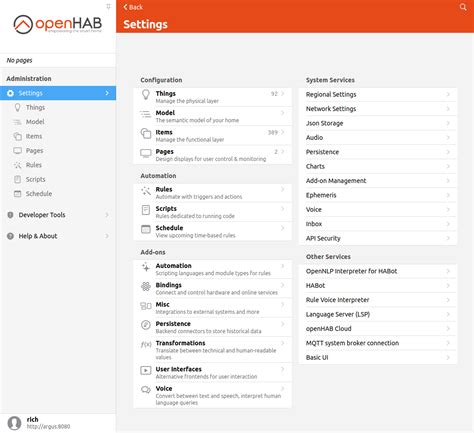 Image result for openHAB Interface
