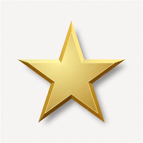 Étoile dorée sur fond clair avec un élément shadowDesign | Vecteur Premium