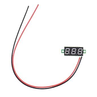 EXPORA LED Digital Voltage Voltmeter DC 2.4V-30V 2 Wire LED Display ...