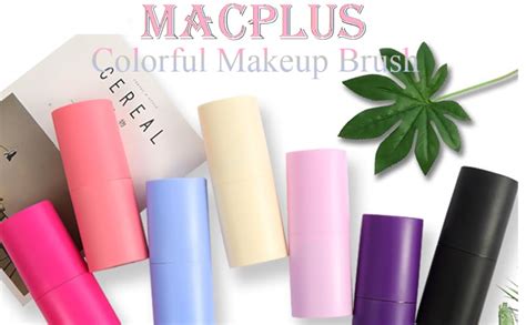 MACPLUS Makeup Brush Set With Storage Barrel - Pack of 12 (Light Pink ...