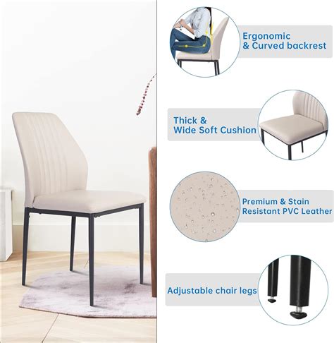 Buy Dining Table & Chairs Set for 6, MDF Tabletop Stretchable Space ...