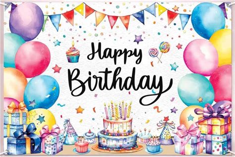 Sri Yagnna - Happy Birthday Ballons Theme Backdrop -M 52- Backdrop for ...