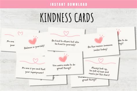 Printable Kindness Cards for Kids - Teach Empathy & Love
