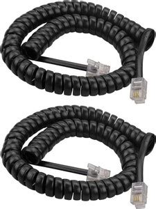 TAAPSEE 2 Pack 2 Meter Telephone Handset Phone Extension Cord Curly ...