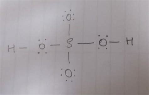 draw the Lewis dot structure of h2so4 - Brainly.in