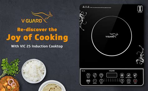 V-Guard VIC25 2000W Induction Cooktop with Push Button Control