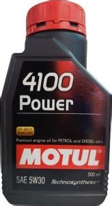 MOTUL 4100 POWER TECHNOSYNTHESE 5W30 500ML 5w30 Synthetic Blend Engine ...