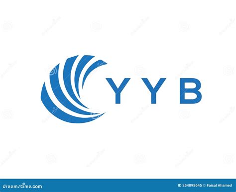 YYB Letter Logo Design on White Background. YYB Creative Circle Letter ...