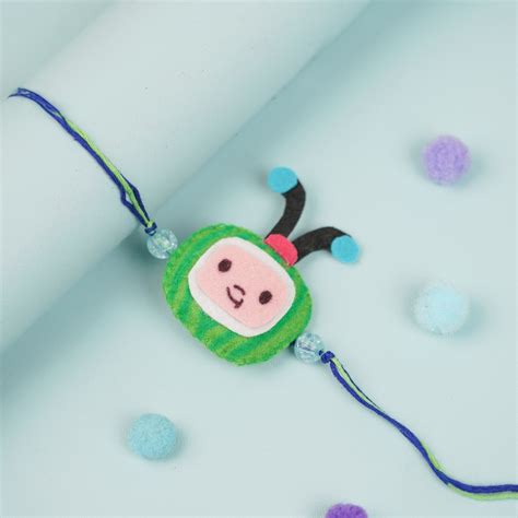 Buy Handmade Cocomelon Theme Felt Kids Rakhi Online On Zwende