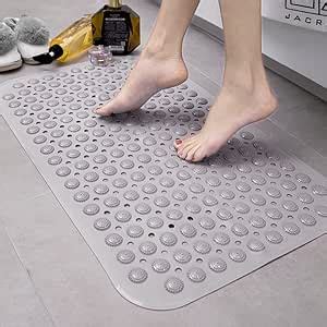 Buy VHKD PVC Bathroom mat Anti Slip Rectangle (Grey 70x45) Online at ...