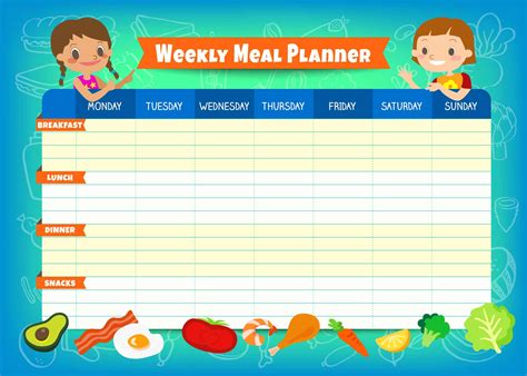 Cute meal planner printable free - assedad