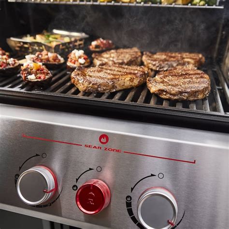 Weber Genesis E-335 Black 3-Burner Natural Gas Grill with 1 Side Burner ...