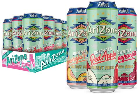 Amazon.com: AriZona x Fallout Green Tea Energy Drink, 12pk 22 fl oz ...