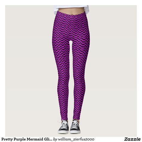 Pretty Purple Mermaid Glitter Style Custom Leggings | Leggings fashion ...