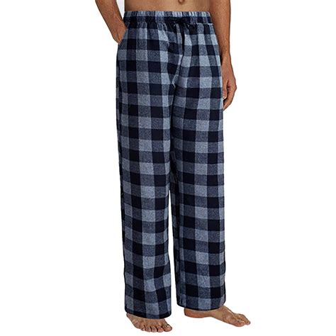 NIEWTR Men's Pajama Pants Flannel Plaid Pajama Pants Sleep & Lounge PJ ...
